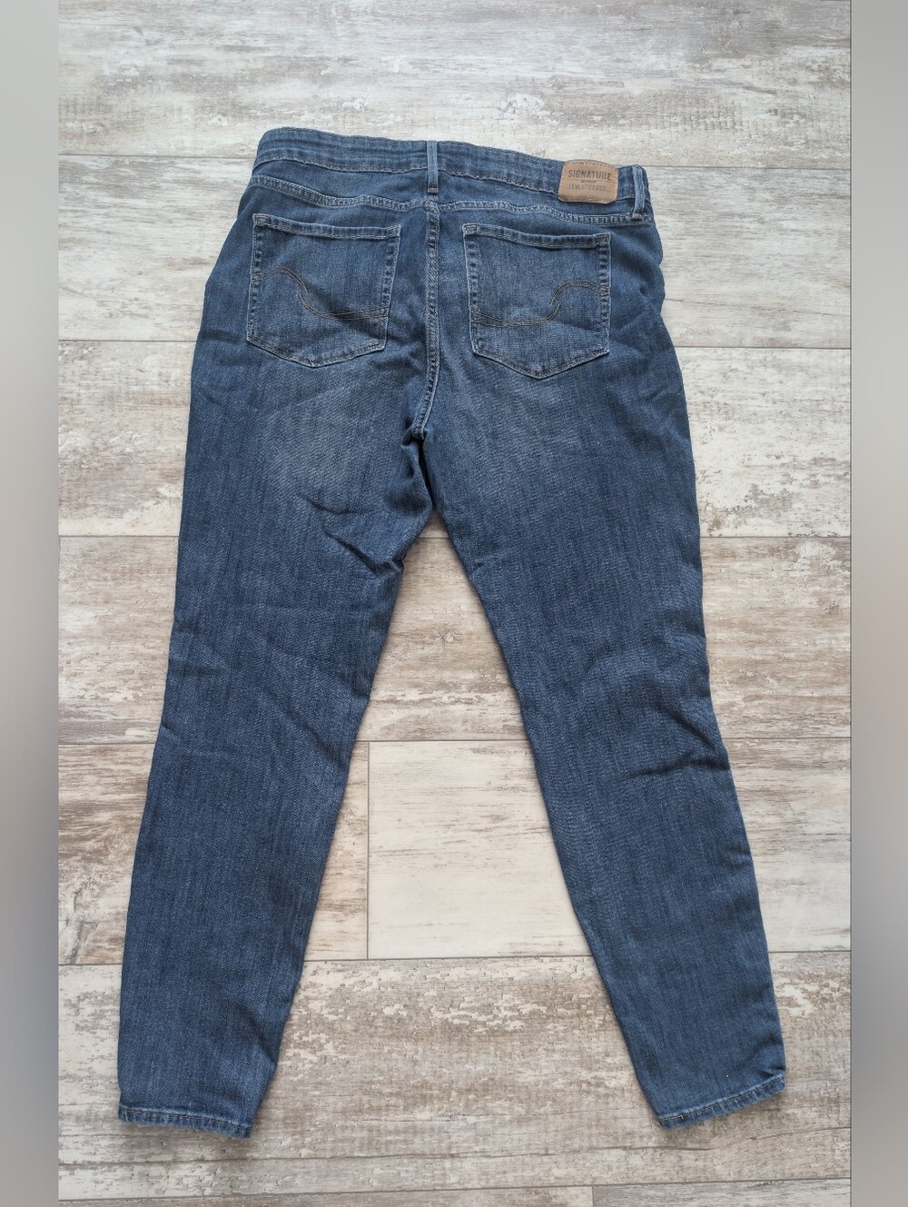 Levi's Dark Blue Maternity Jeggings with Black Support Panel - Picture 2 of 6